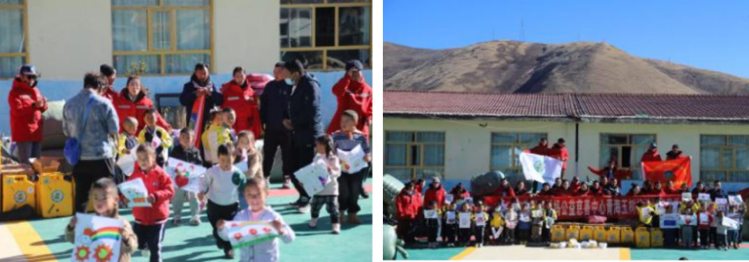 In October 2024, Wenle School in Chengduo County received support from the Wuxi Lingshan Charity Foundation to distribute "Juvenile Years" hygiene kits to 163 female students, and also conducted health education classes. In October 2024, the caring partner, Suzhou Industrial Park Tangmao Charity Center, supported 580 sets of cotton bedding, 83 pieces of waterproof jackets, 20 small water purifiers, and 10 footballs to several kindergartens in Chengduo County.