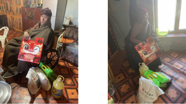 In December 2024, with the support of Tianjin Kai Xie Xiang Charity Foundation, warmth was brought to 52 elderly people living alone in Shiqu County, Sichuan Province during the Spring Festival.